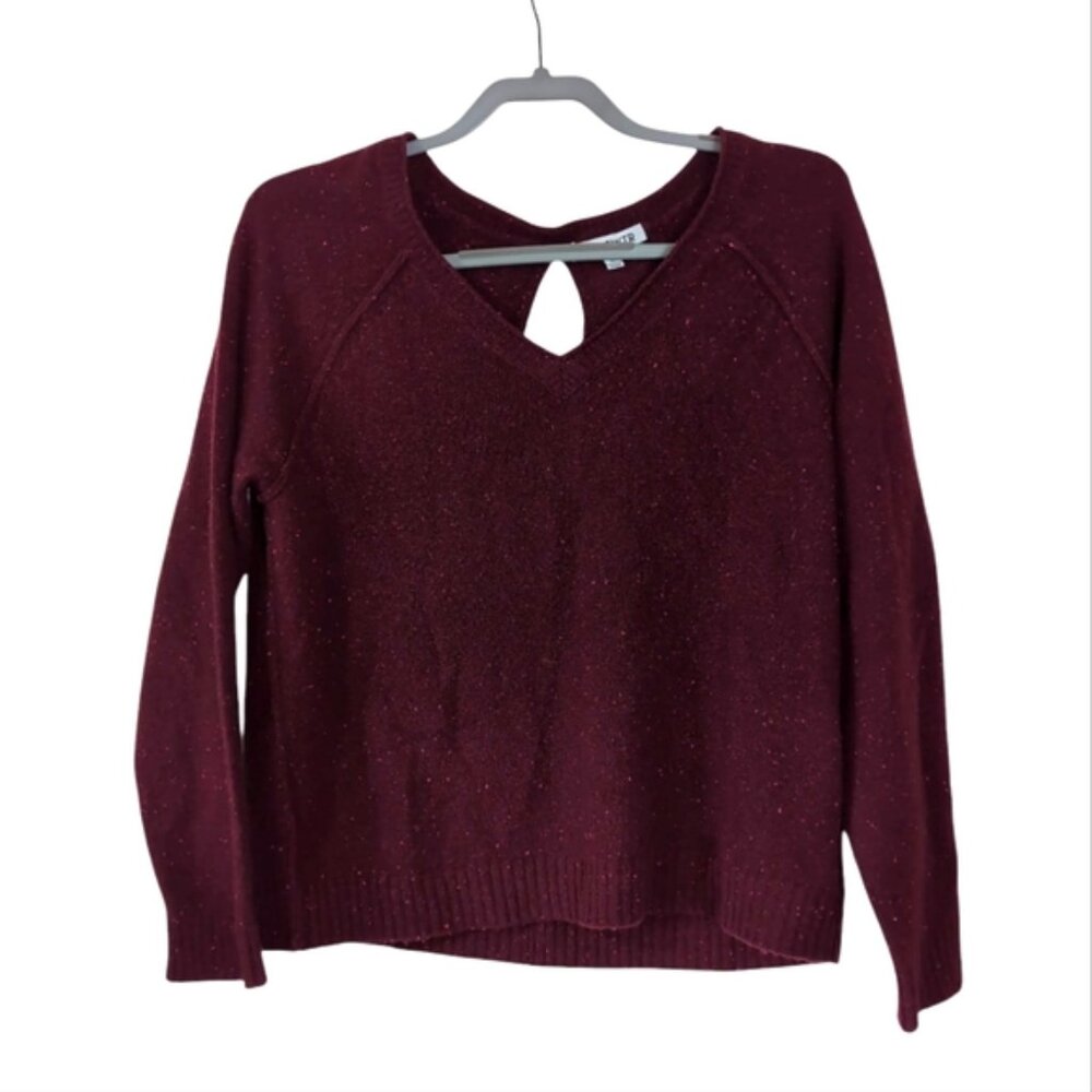 Revolve SWTR Cashmere Merino Keyhole Back Quiet Luxury Preppy Sweater M